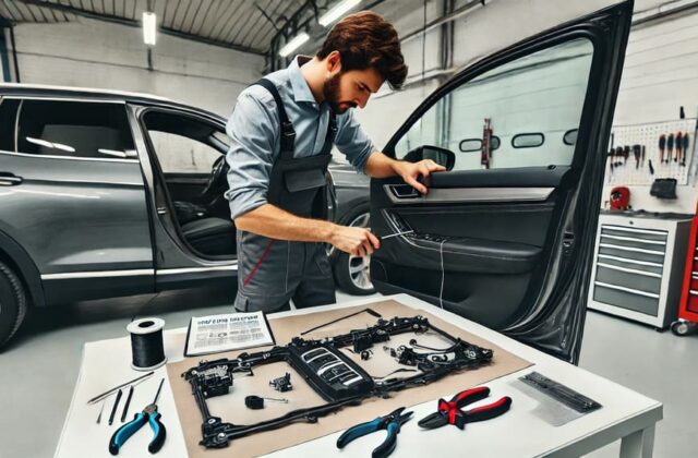 Установка дотяжек окон в авто