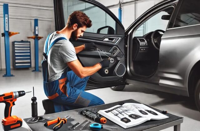 Установка блокировки дверей штырями управляемые контролером