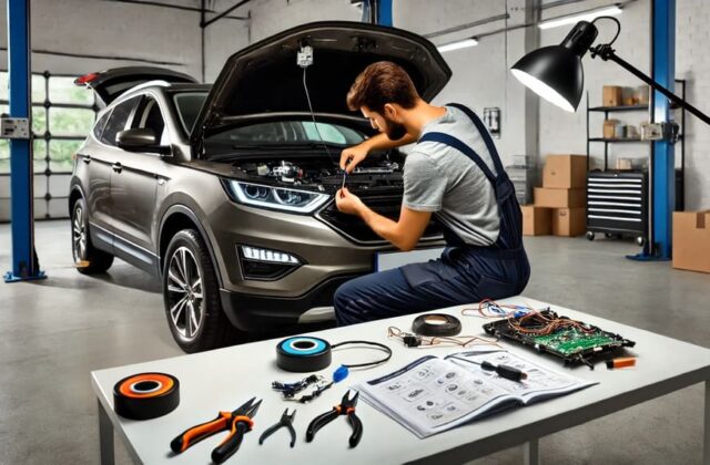 Установка защиты от открытия авто через фару